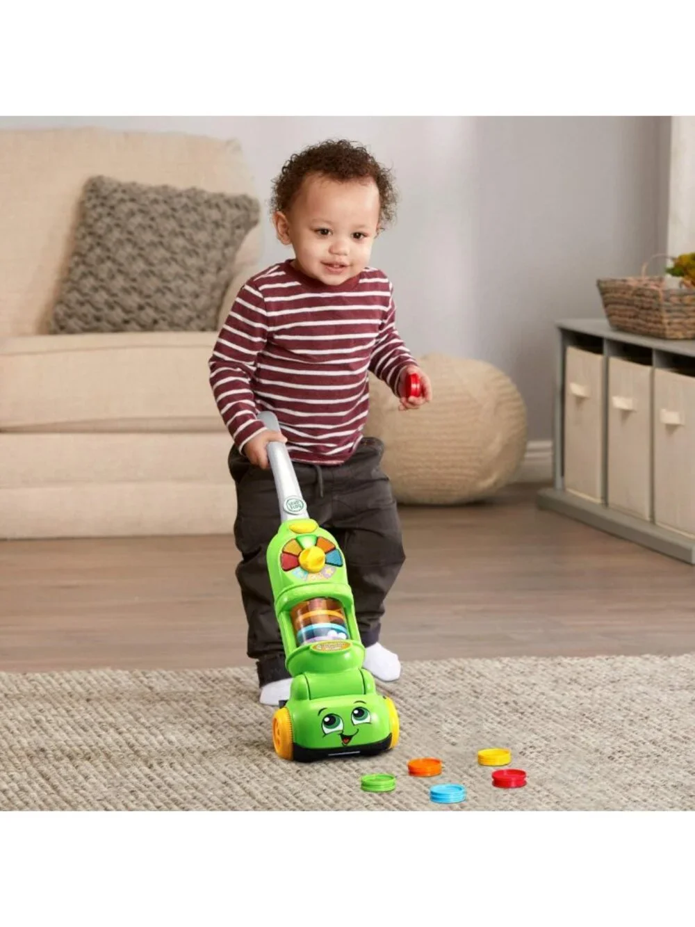 Kids' Educational Vacuum Toy - Leap and Count Fun, Green Learning Playset